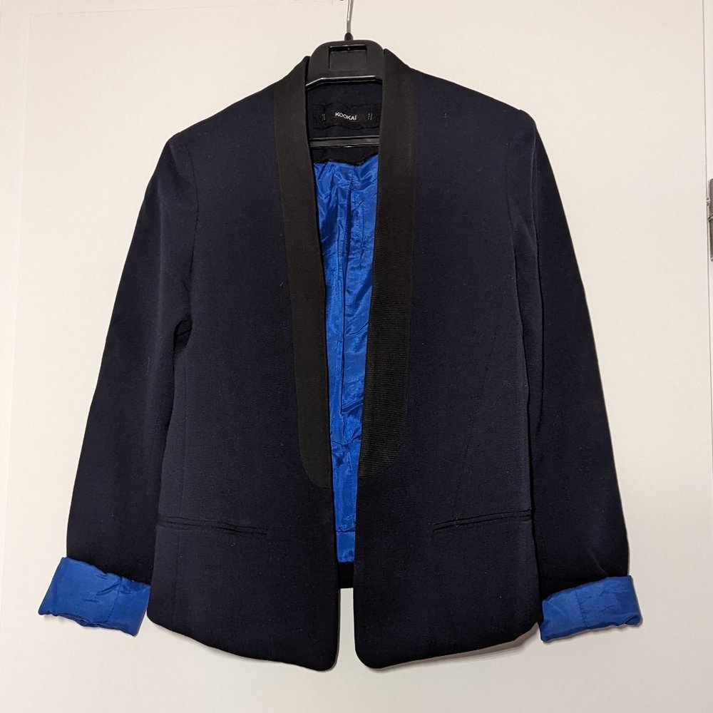 Kookai Dark Blue Blazer Size S - Elegant and In Excellent Condition
